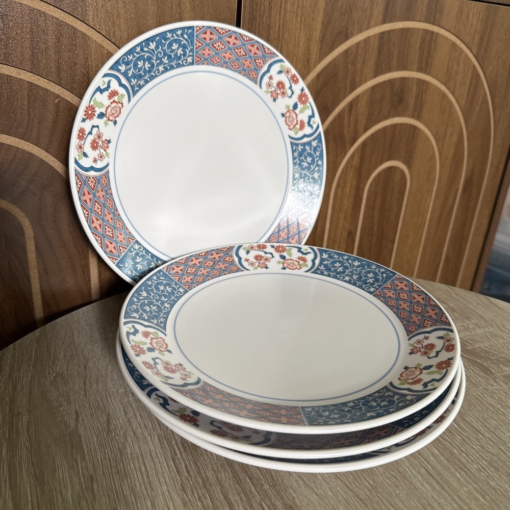 Set of 4 NORITAKE MING GARDEN Salad Plates 8 3/8"